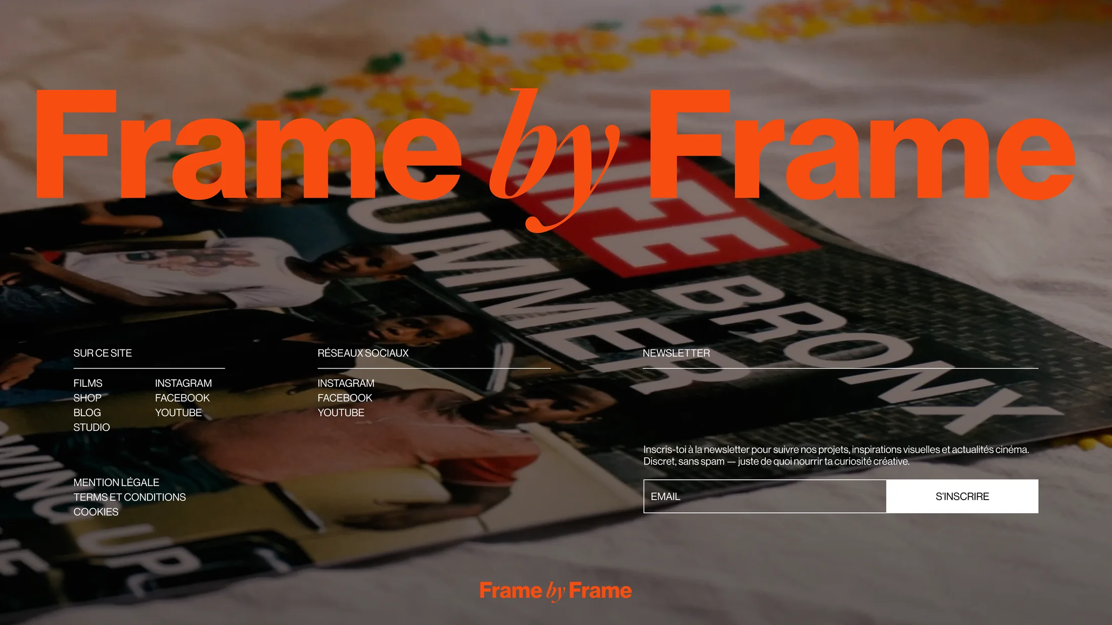 Page services du site Frame by Frame
